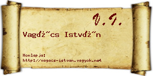 Vagács István névjegykártya